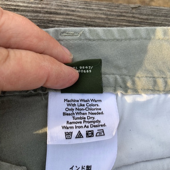 Eddie Bauer crop cotton capri pants Olive/Khaki - Picture 6 of 6